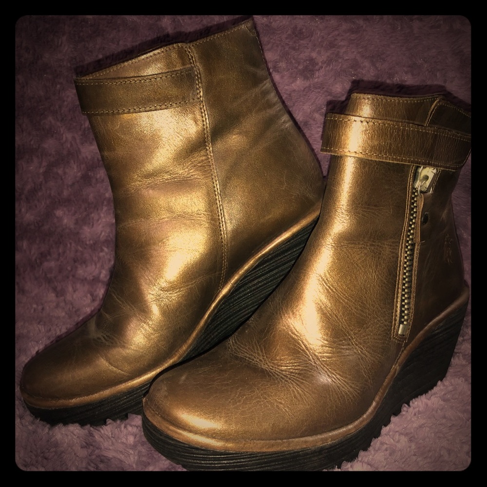 Fly London Wedge Booties